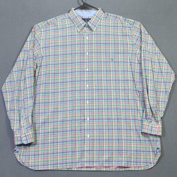 Ralph Lauren Shirt Men's 3XLT Multicolor Cotton Stretch Long Sleeve Button Up - Picture 2 of 10